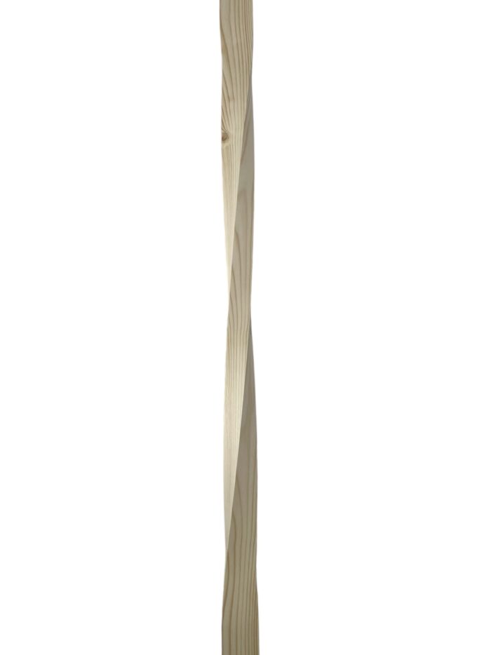 Pine Double Twist Contemporary Stair Spindle 41mm x 1100mm - Image 2