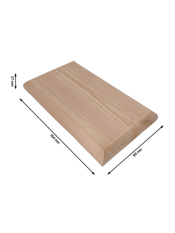 Hemlock DOUBLE Flat Newel Cap 140mm x 70mm - Image 3