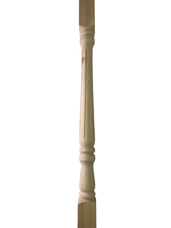 Ash Fluted Georgian Stair Spindle 41mm x 1100mm - Image 2