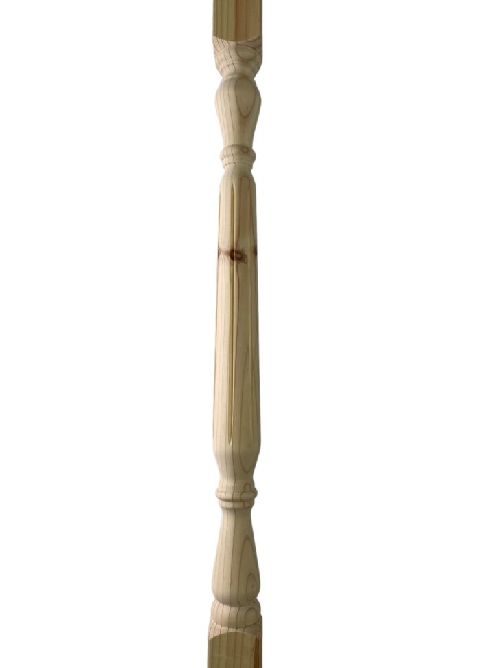 Ash Fluted Oxford Stair Spindle 41mm x 1100mm - Image 2
