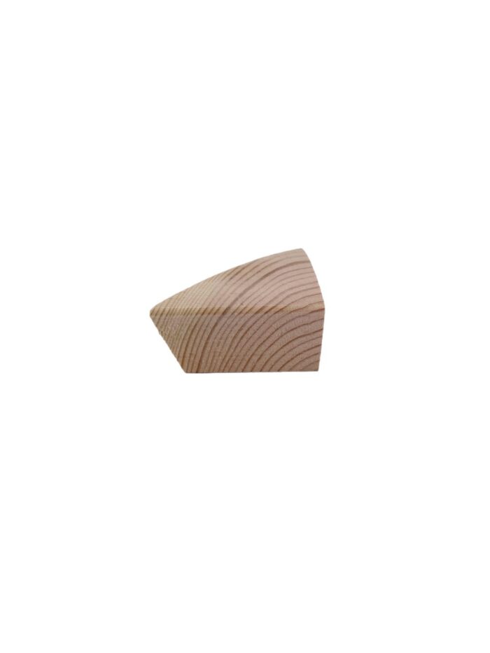 Pine Smooth Half Pyramid Newel Cap 90mm - Image 2