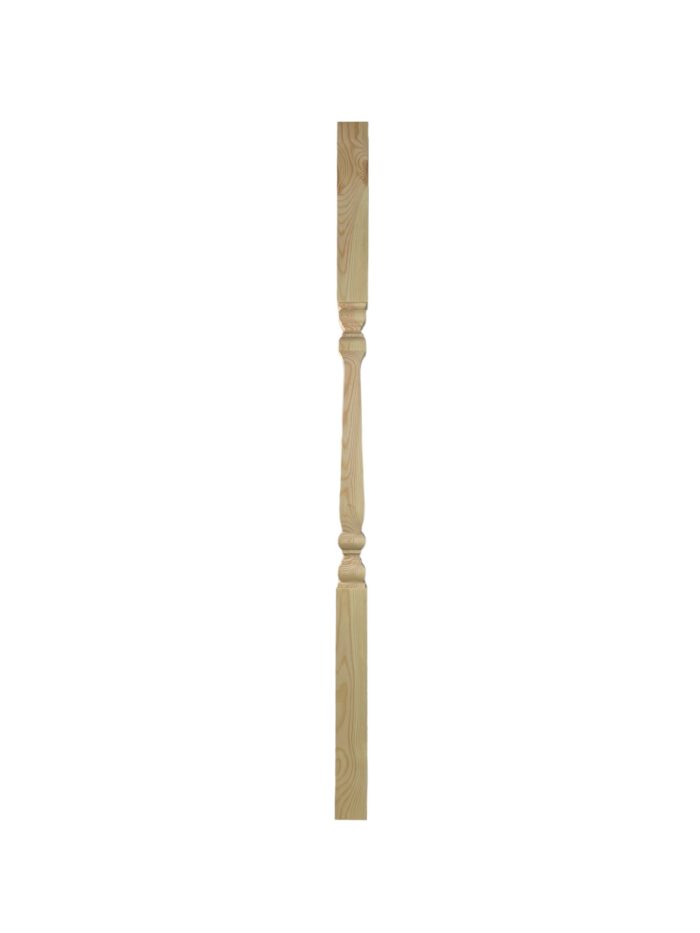 Pine Provincial Square Profile Stair Spindle 41mm x 1100mm