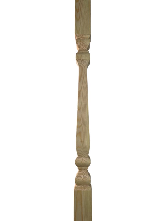 Pine Provincial Square Profile Stair Spindle 41mm x 1100mm - Image 2