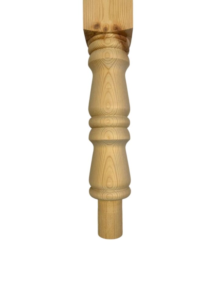 Pine Georgian Turned Pulpit Newel Post 90mm x 500mm - Image 3