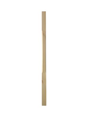 Ash Fluted Stop Chamfer Stair Spindle 41mm x 900mm