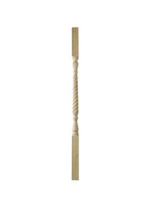 Ash Barley Twist Stair Spindle 41mm x 900mm
