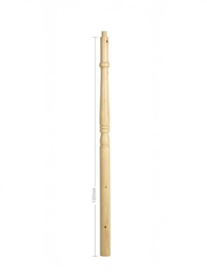 Oak Turned Georgian Volute Newel Post - Image 2