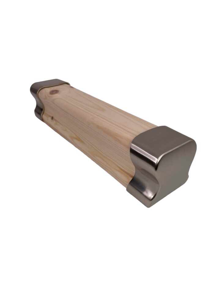 1.2m Traditional Pine Wall Handrail Kit - Chrome or Brushed - Image 2