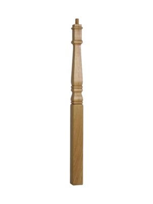 Pine Provincial Square Volute Newel Post