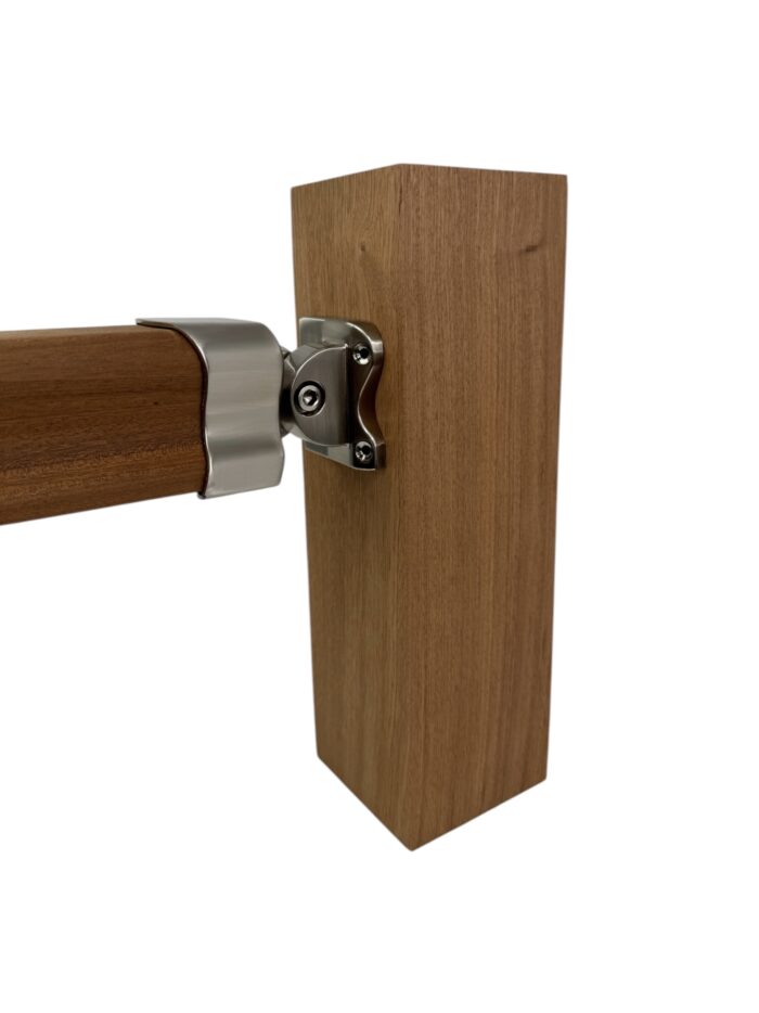 Traditional Brushed Nickel Adjustable Handrail Connector - Image 2