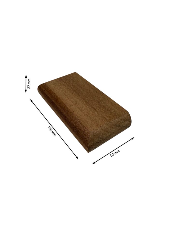 Sapele HALF Flat Newel Cap 90mm - Image 4