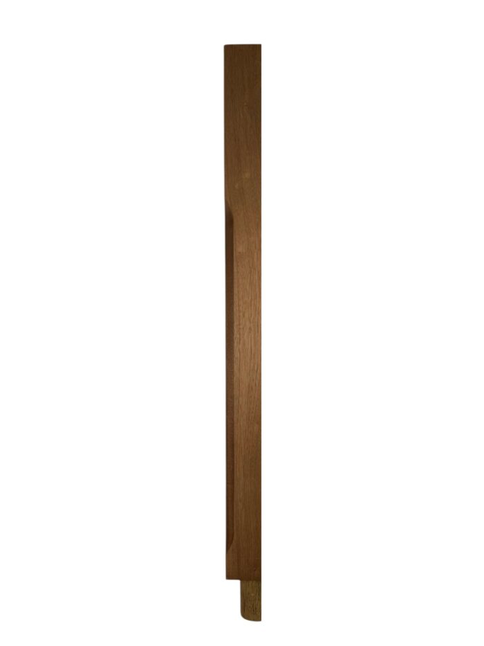 Sapele HALF Stop Chamfer Spigot Newel Post 90mm x 790mm