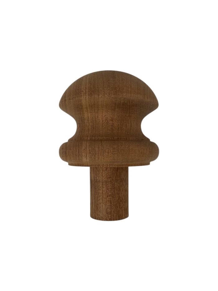 Sapele Mushroom Newel Cap 90mm