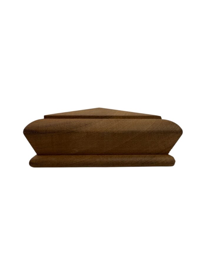 Sapele Double Pyramid Newel Cap 180mm x 90mm - Image 3