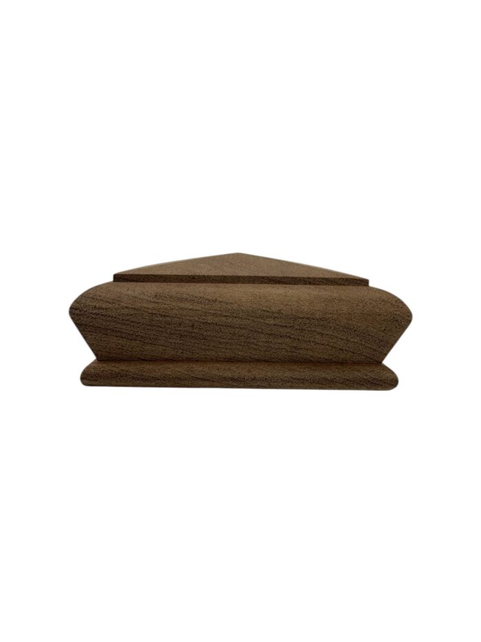 Sapele Square Pyramid Newel Cap 90mm - Image 2