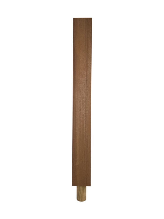 Sapele HALF Square Spigot Newel Post 90mm x 790mm - Image 2