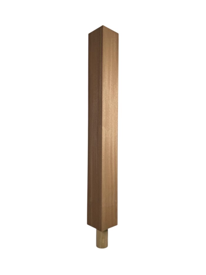 Sapele Square Spigot Newel Post 90mm x 790mm