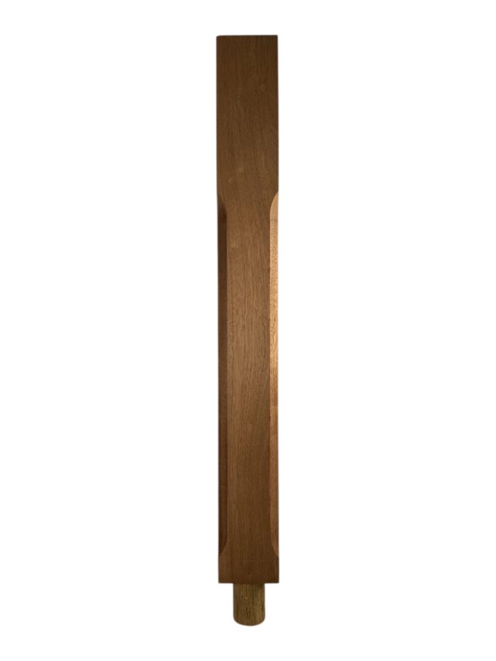 Sapele HALF Stop Chamfer Spigot Newel Post 90mm x 790mm - Image 2