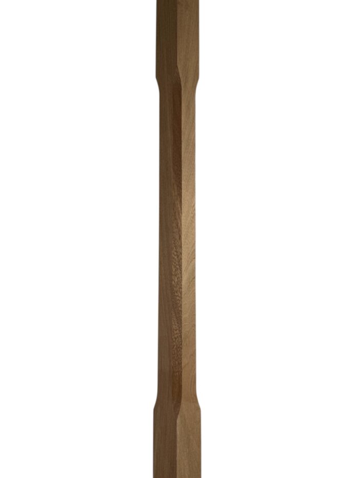 Sapele Stop Chamfered Stair Spindle 41mm x 1100mm - Image 2