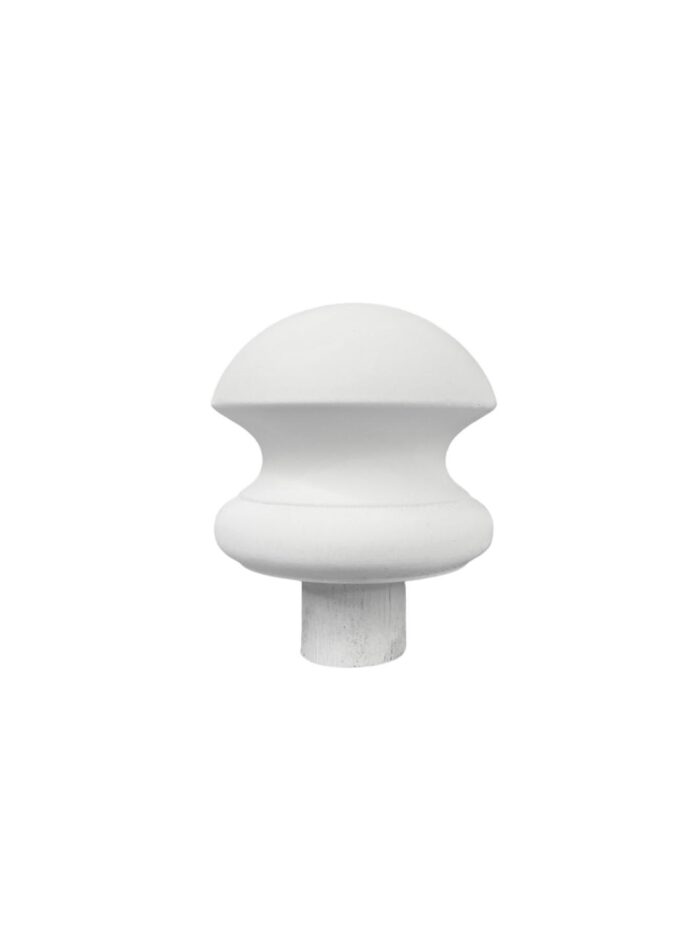 White Primed Mushroom Newel Cap 90mm