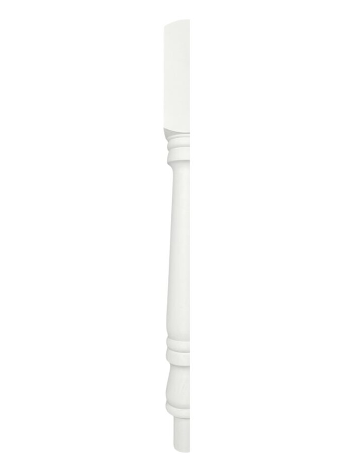 White Primed Turned Georgian HALF Newel Post 90mm x 790mm