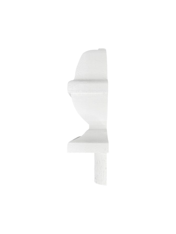 White Primed HALF Square Acorn Newel Cap 90mm