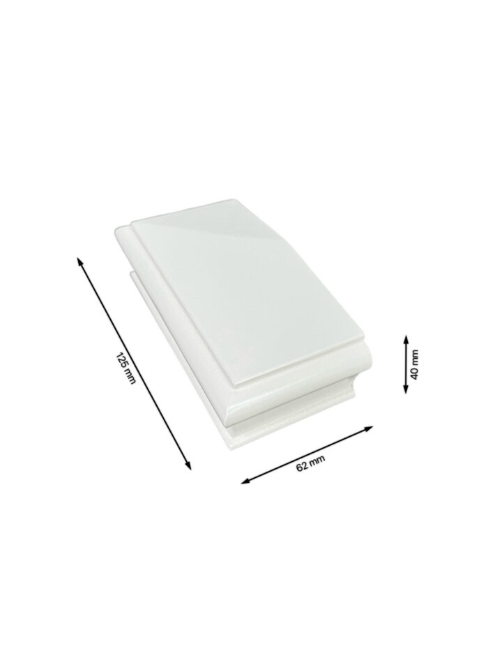White Primed HALF Pyramid Newel Cap 90mm - Image 4