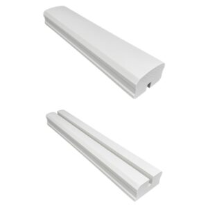 Solution White Primed Glass Handrail and Baserail 8mm Groove - In Various Lengths
