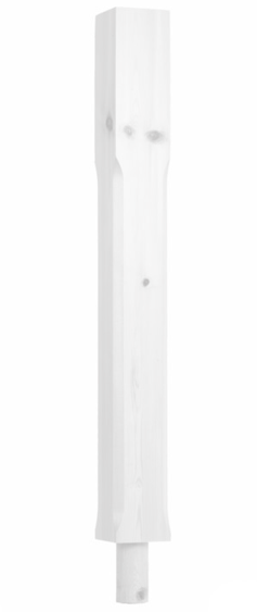 White Primed Stop Chamfer Spigot Newel Post 90mm x 790mm