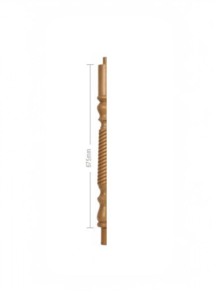 Oak Barley Twist HALF Continuous Newel Post 90mm x 675mm - Image 2