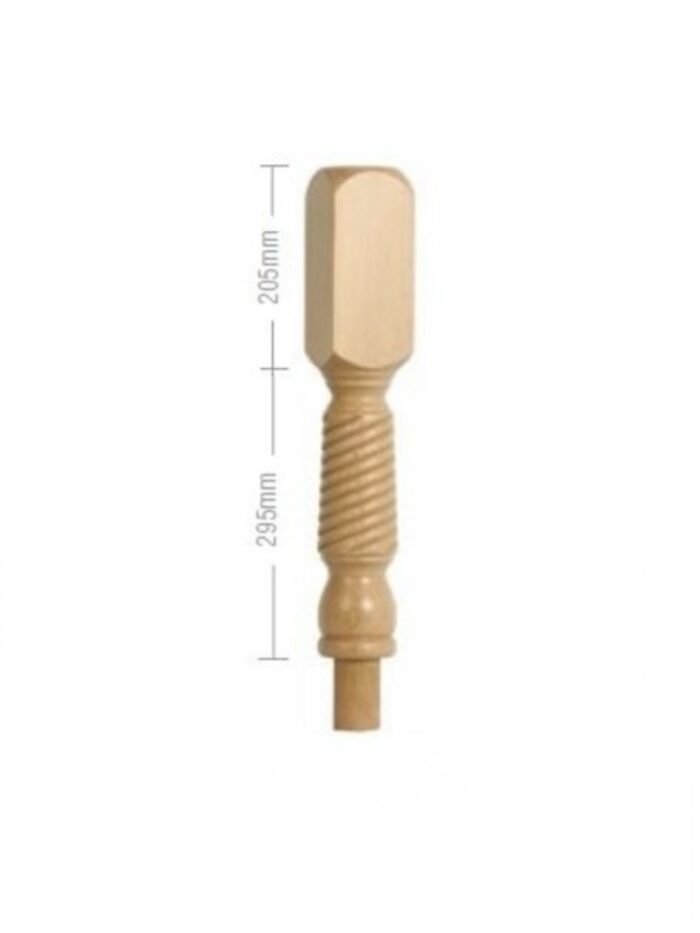 Pine Barley Twist Pulpit Newel Post 90mm x 500mm - Image 2