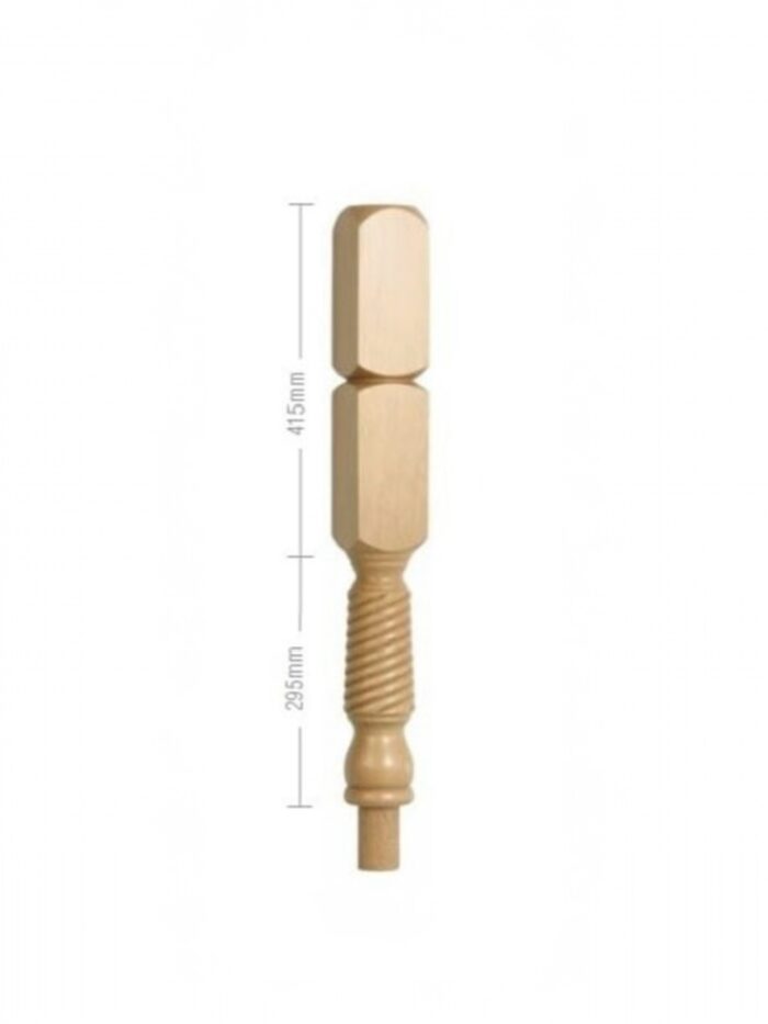 Hemlock Barley Twist Double Newel Post 90mm x 710mm - Image 2