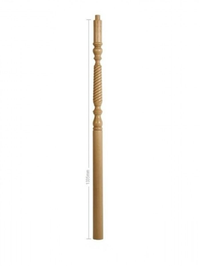 Hemlock Barley Twist Volute Newel Post - Image 2